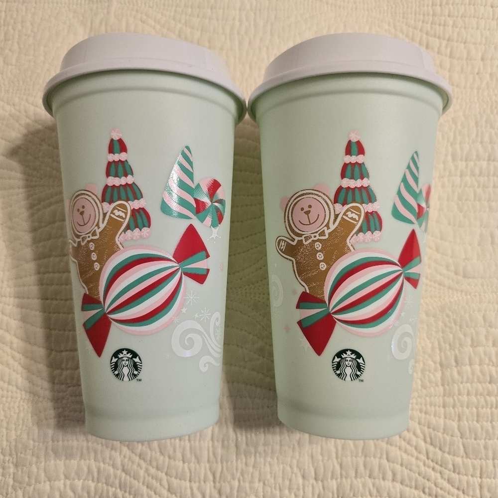 NWOT Starbucks 2024 LATAM Holiday Release Hot Cup with Sippy Top (2 Cups)